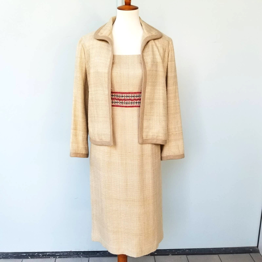 Tory Burch Silk Sheath Dress Blazer Suit Midi Sz 8